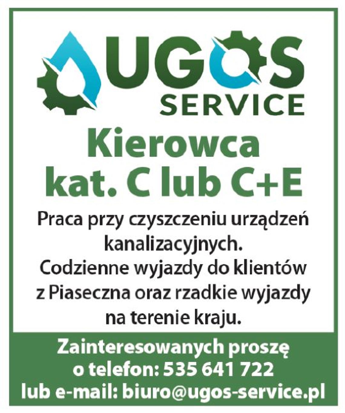 Zatrudnimy Kierowcę kat. C lub C+E