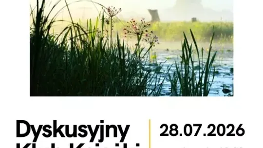 Plakat promujący spotkanie dyskusyjnego klubu książki
