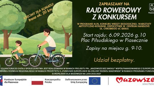 Piaseczno na dwóch kółkach: rajd rowerowy z konkursem i ekologiczną atrakcją