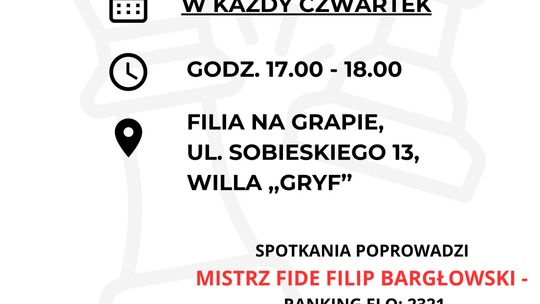 Spotkania z szachami - zajęcia cykliczne w filii na Grapie