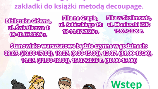 Warsztaty plastyczne dla dzieci 09-15.07.2026 r.
