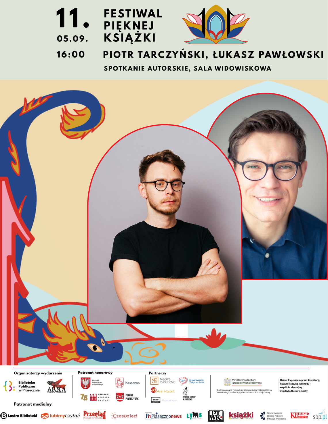 11. Festiwal Pięknej Książki – Spotkanie autorskie z Piotrem Tarczyńskim i Łukaszem Pawłowskim