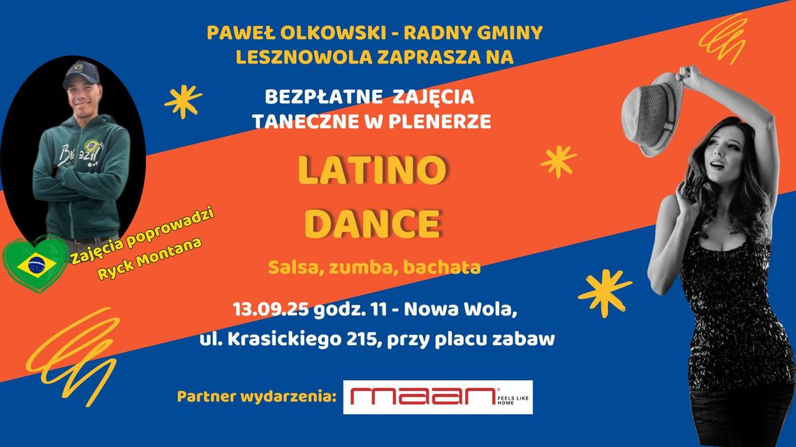 Bezpłatne zajęcia Taneczne w plenerze - LATINO DANCE w Nowej Woli