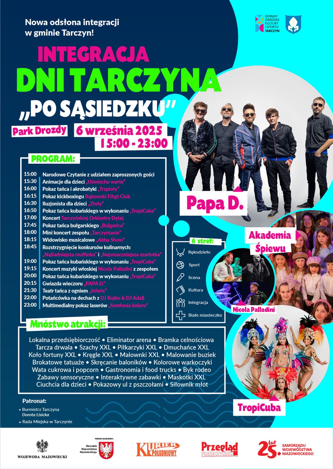 DNI TARCZYNA Integracja „Po sąsiedzku”. Gwiazda wieczoru! koncert Papa D DNI TARCZYNA Integracja „Po sąsiedzku”. Gwiazda wieczoru! koncert Papa D
