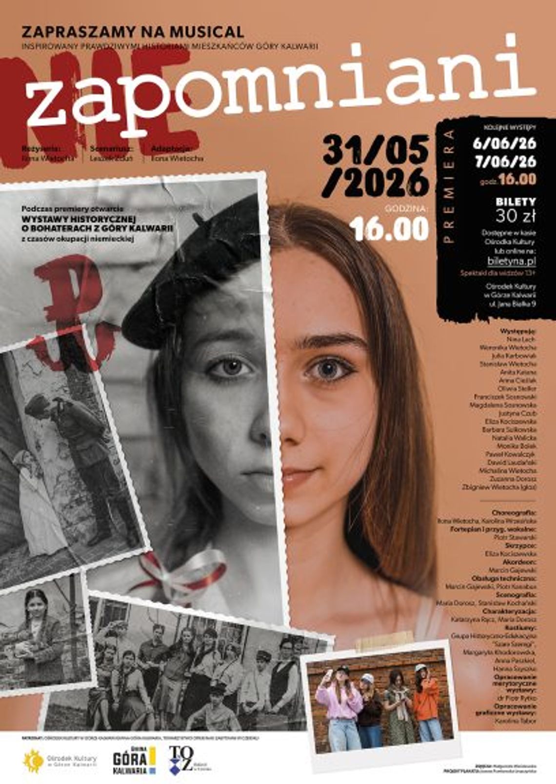 GÓRA KALWARIA | „Nie-zapomniani” | PREMIERA musicalu inspirowanego lokalną historią GÓRA KALWARIA | „Nie-zapomniani” | PREMIERA musicalu inspirowanego lokalną historią