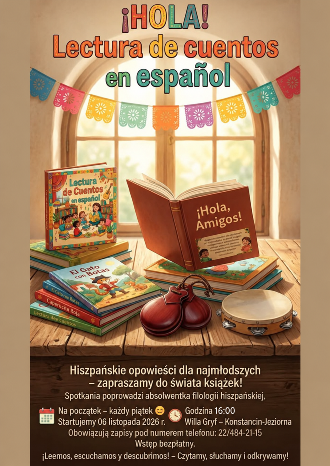 ¡HOLA! Lectura de cuentos en español en la biblioteca- wyjątkowe spotkania dla dzieci z książeczkami w języku hiszpańskim ¡HOLA! Lectura de cuentos en español en la biblioteca- wyjątkowe spotkania dla dzieci z książeczkami w języku hiszpańskim