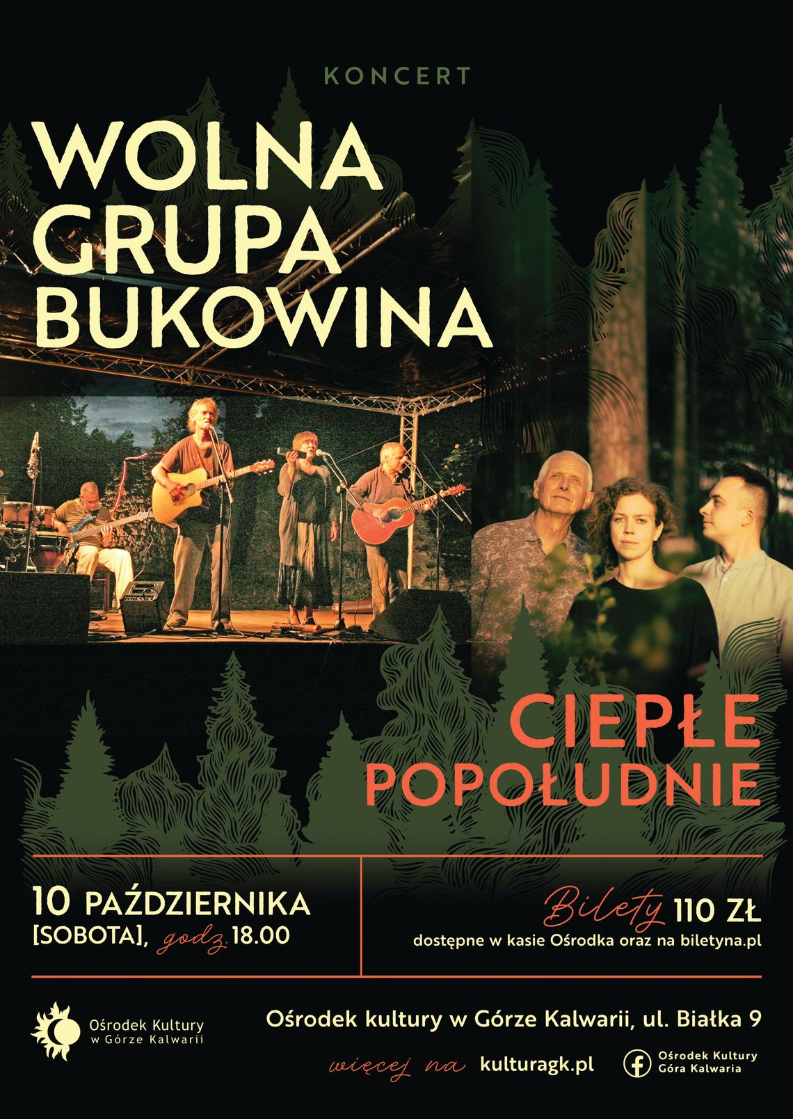 Jesienny wieczór z Wolną Grupą Bukowina i Ciepłym Popołudniem w Górze Kalwarii Jesienny wieczór z Wolną Grupą Bukowina i Ciepłym Popołudniem w Górze Kalwarii