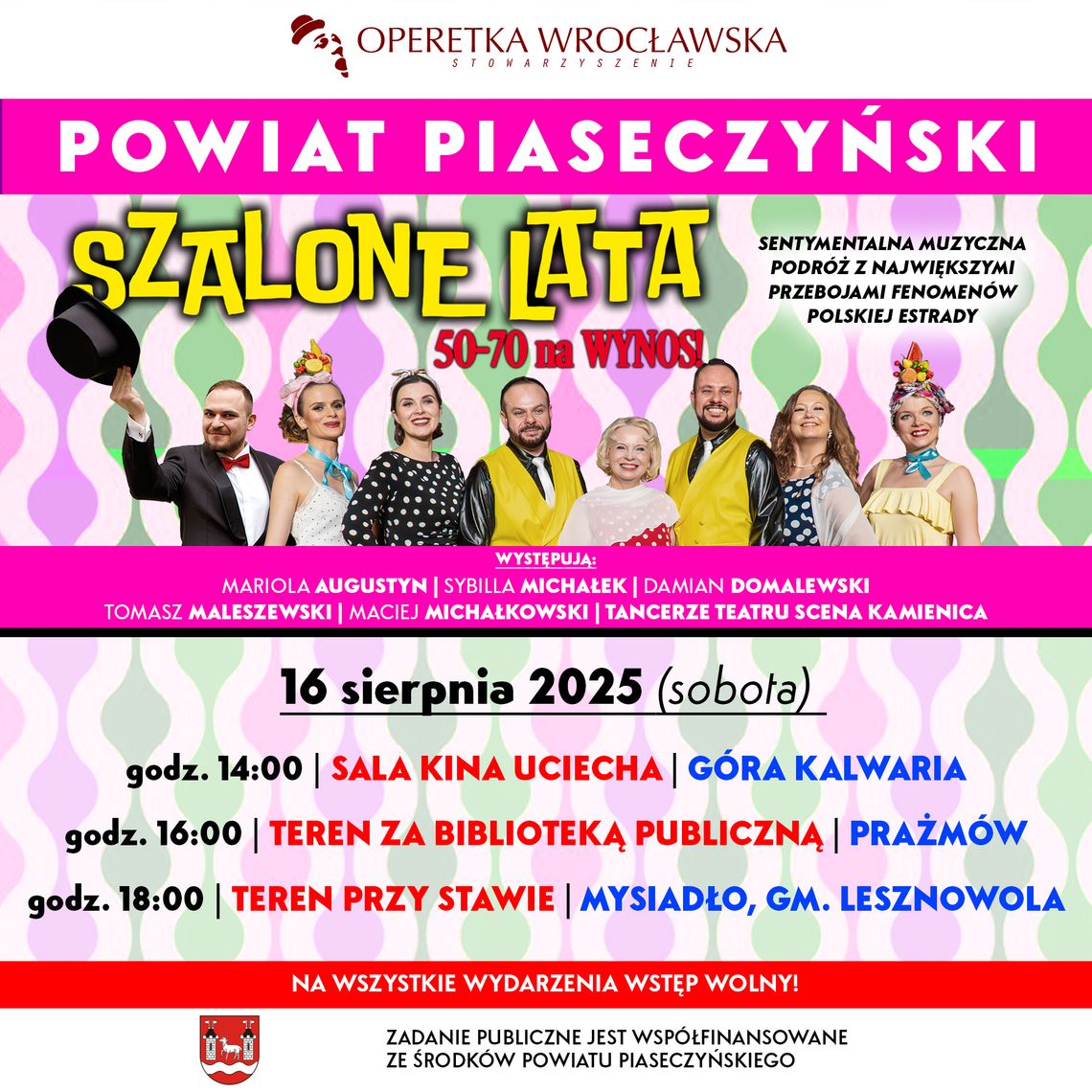 Koncert - Szalone lata 50-70. NA WYNOS - Sentymentalna muzyczna podróż