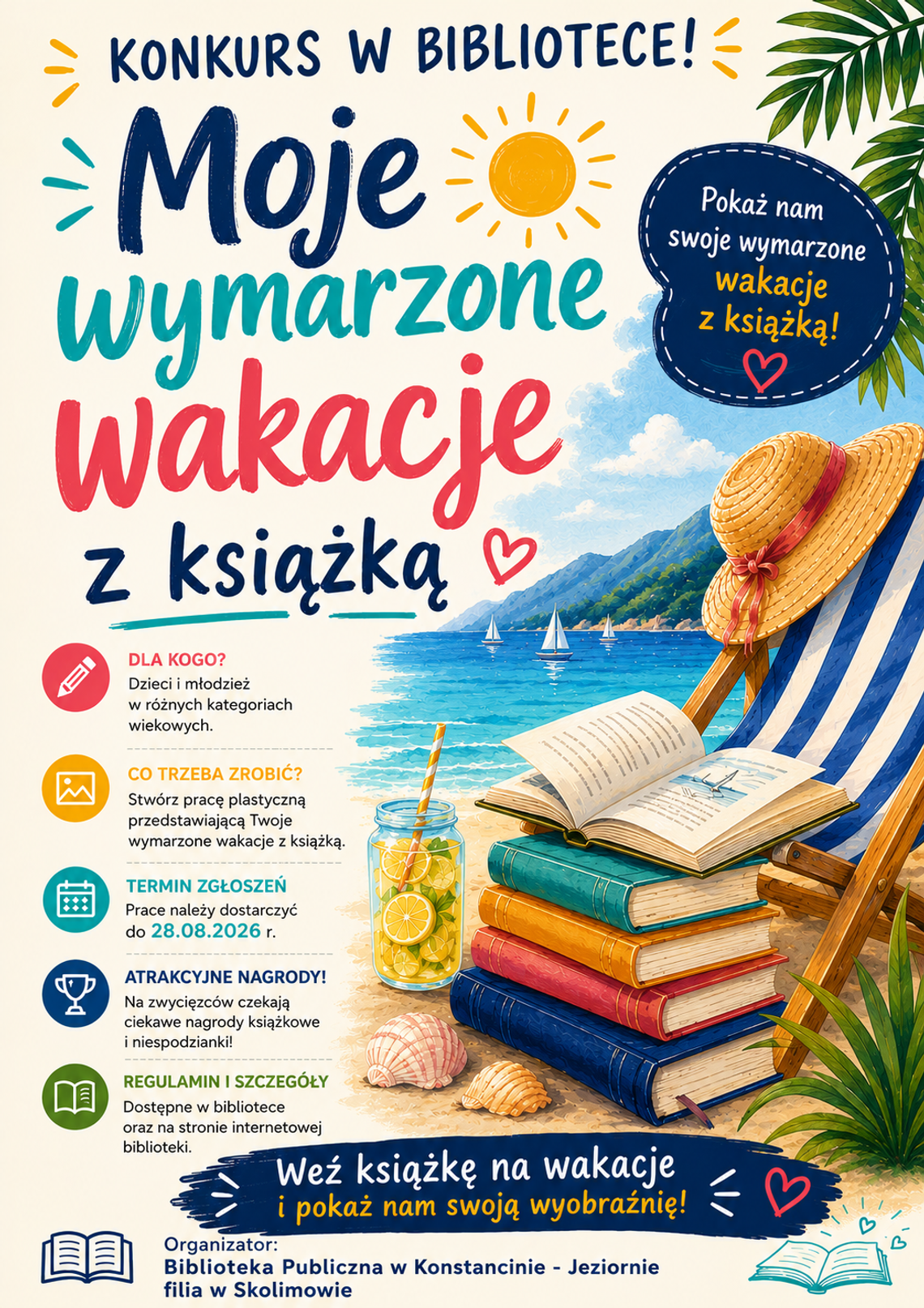 Konkurs ,,Moje wymarzone wakacje z książką
