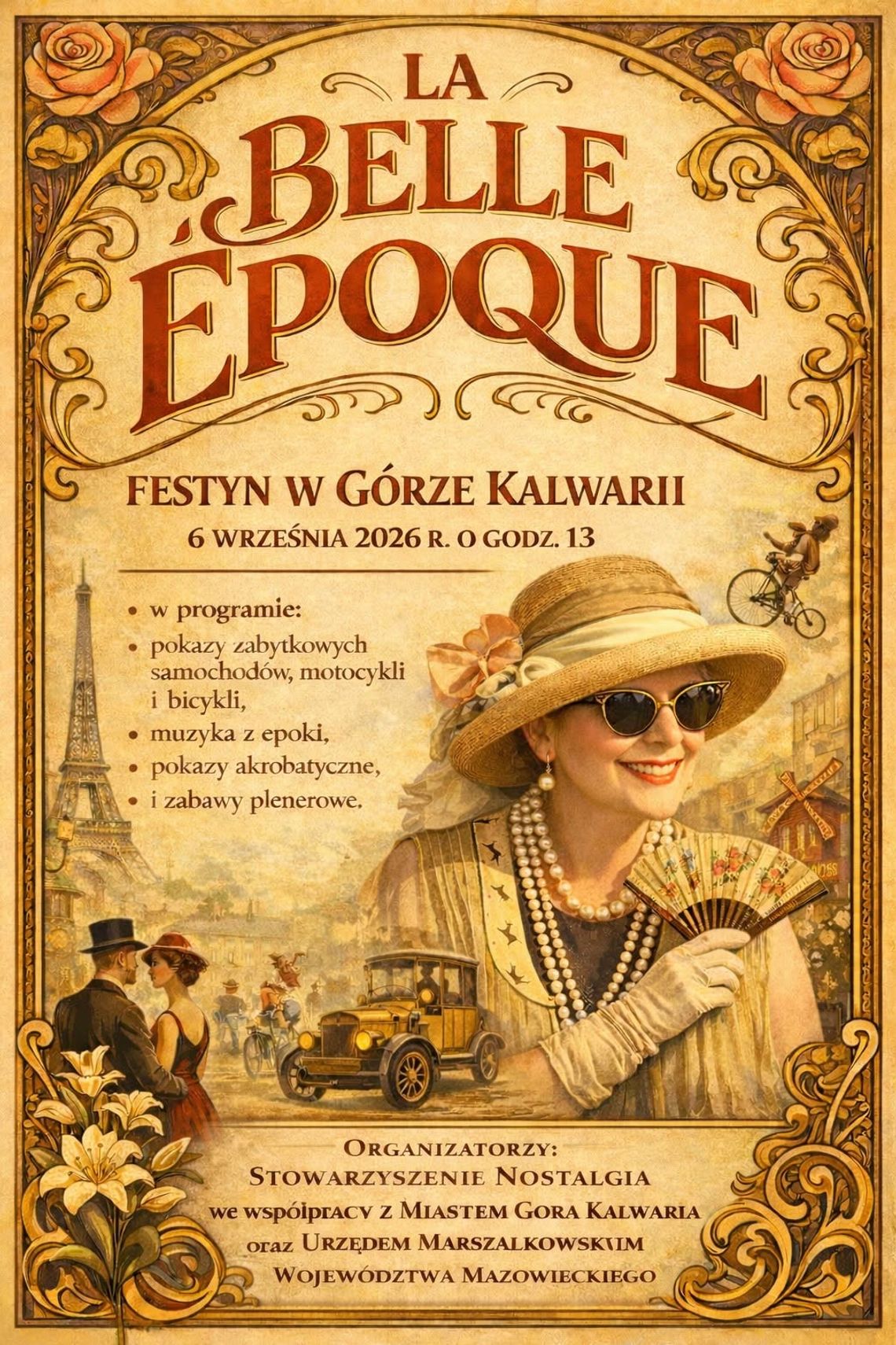 La Belle Epoque w Górze Kalwarii – operetka, moda i zabytkowe pojazdy na rynku