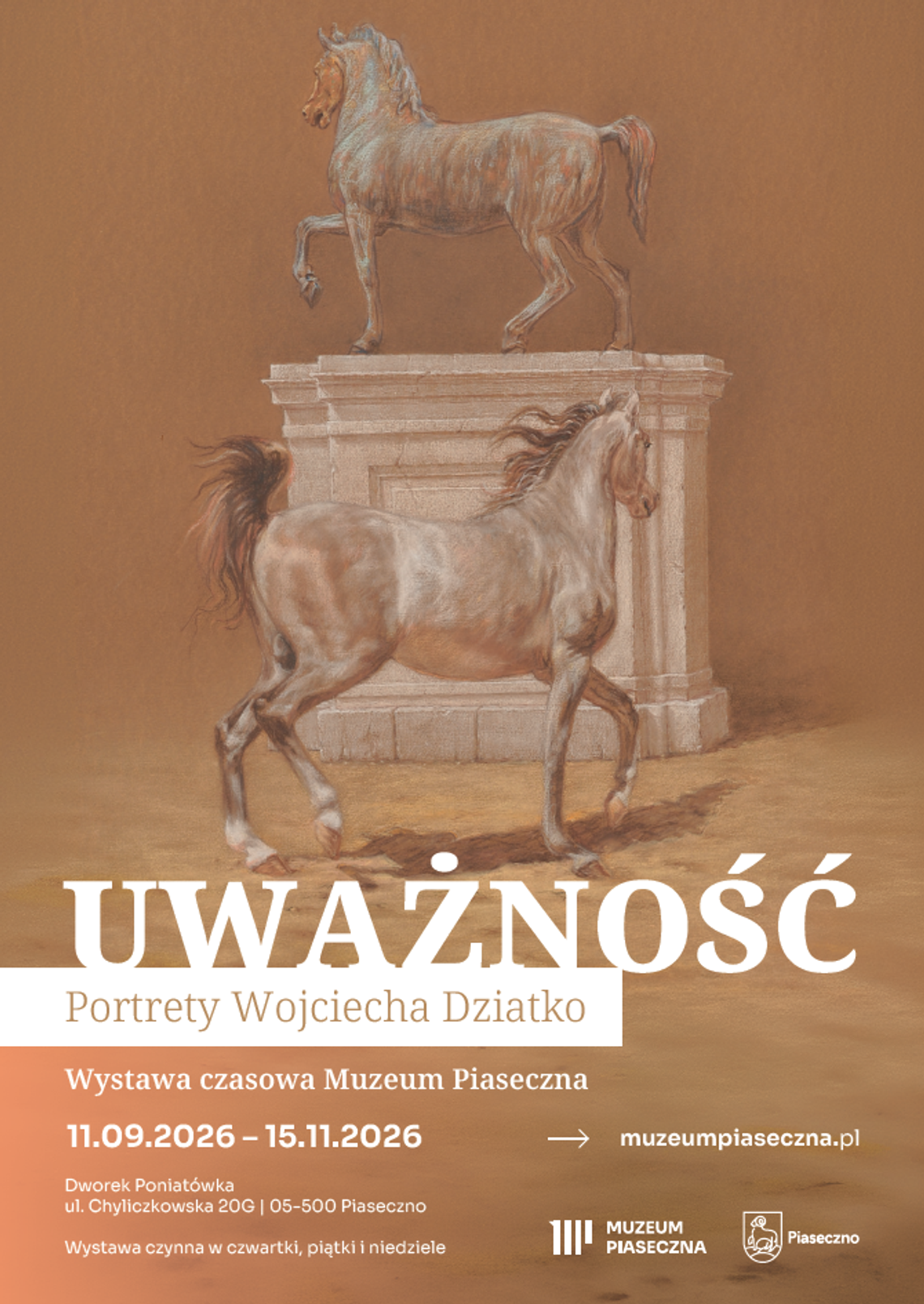 Muzeum Piaseczna zaprasza na nową wystawę czasową „Uważność. Portrety Wojciecha Dziatko”