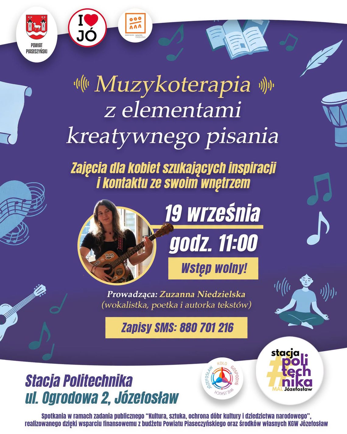Muzykoterapia z elementami kreatywnego pisania w Józefosławiu