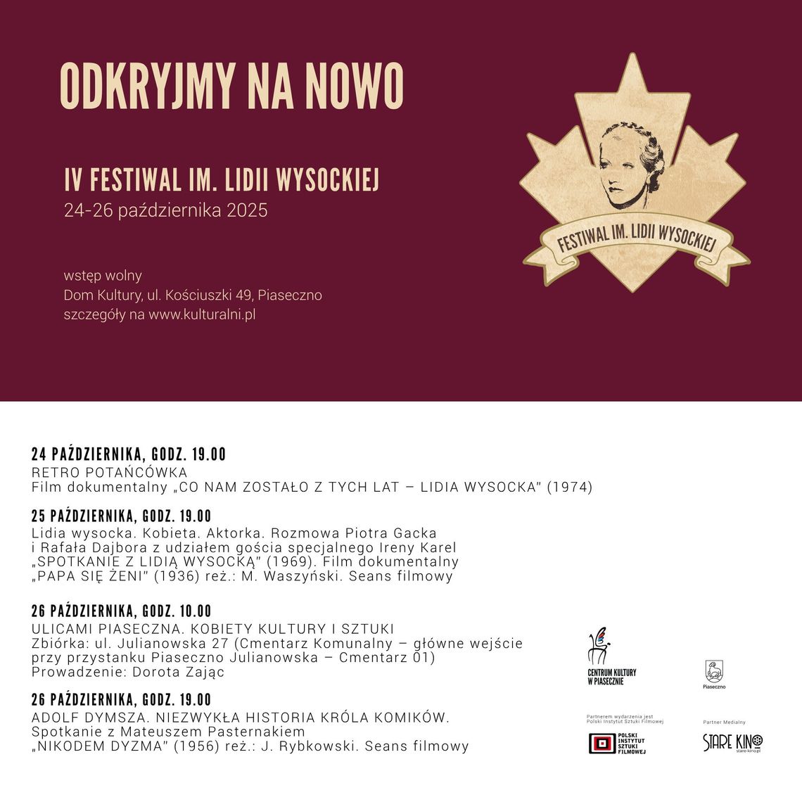 Odkryjmy na nowo. IV Festiwal im. Lidii Wysockiej Odkryjmy na nowo. IV Festiwal im. Lidii Wysockiej