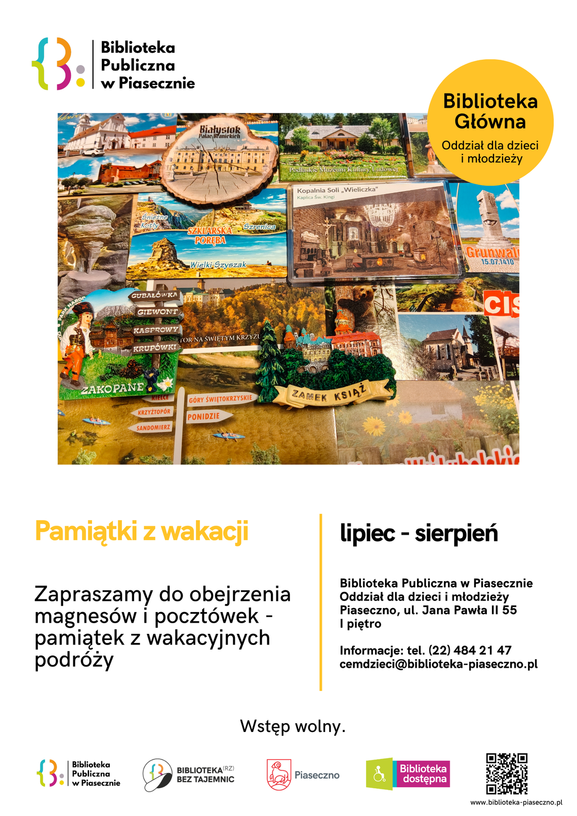 Pamiątki z wakacji Plakat promujący wystawę pod tytułem ,, Pamiątki z wakacji"