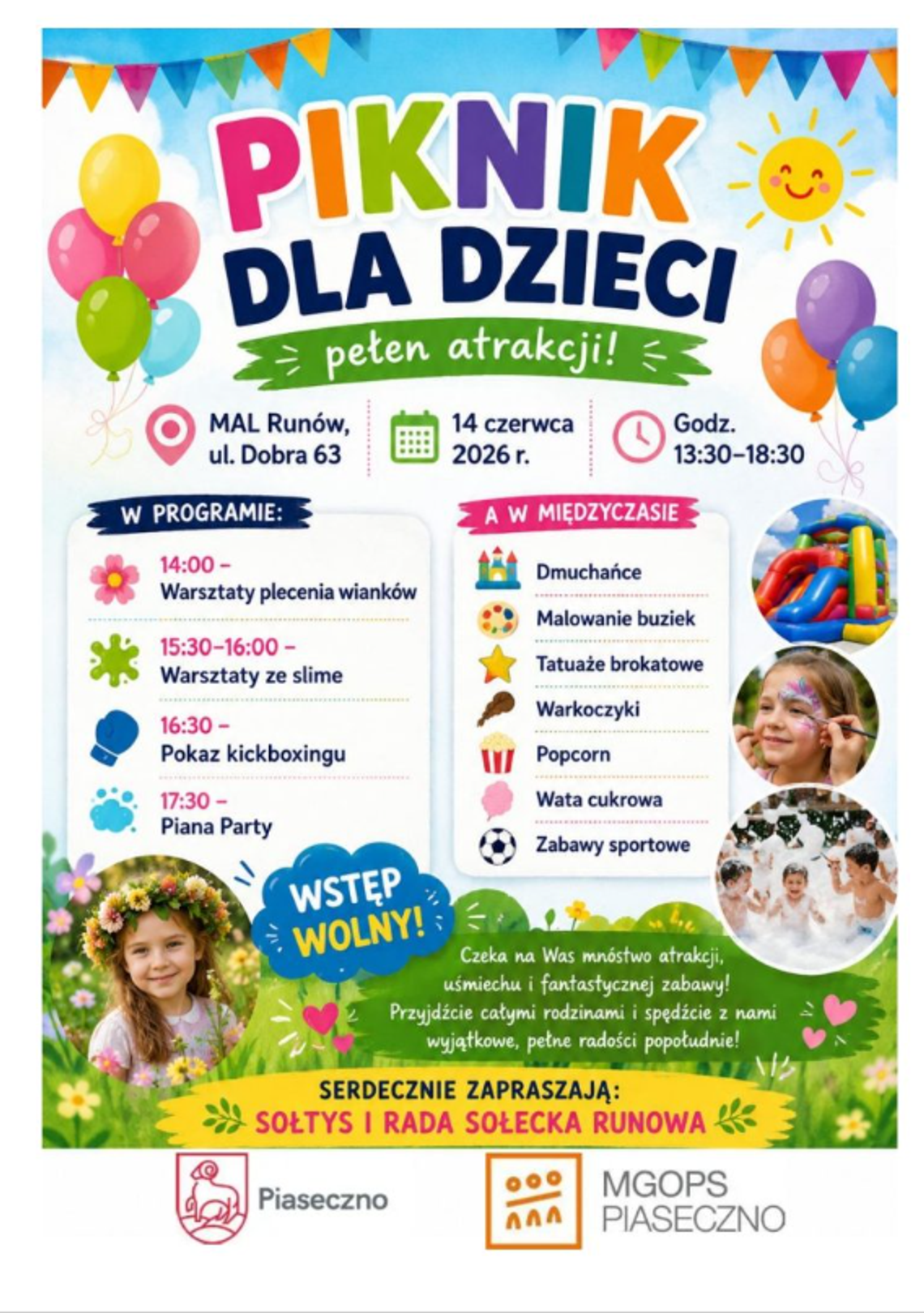 Piknik dla dzieci w Runowie