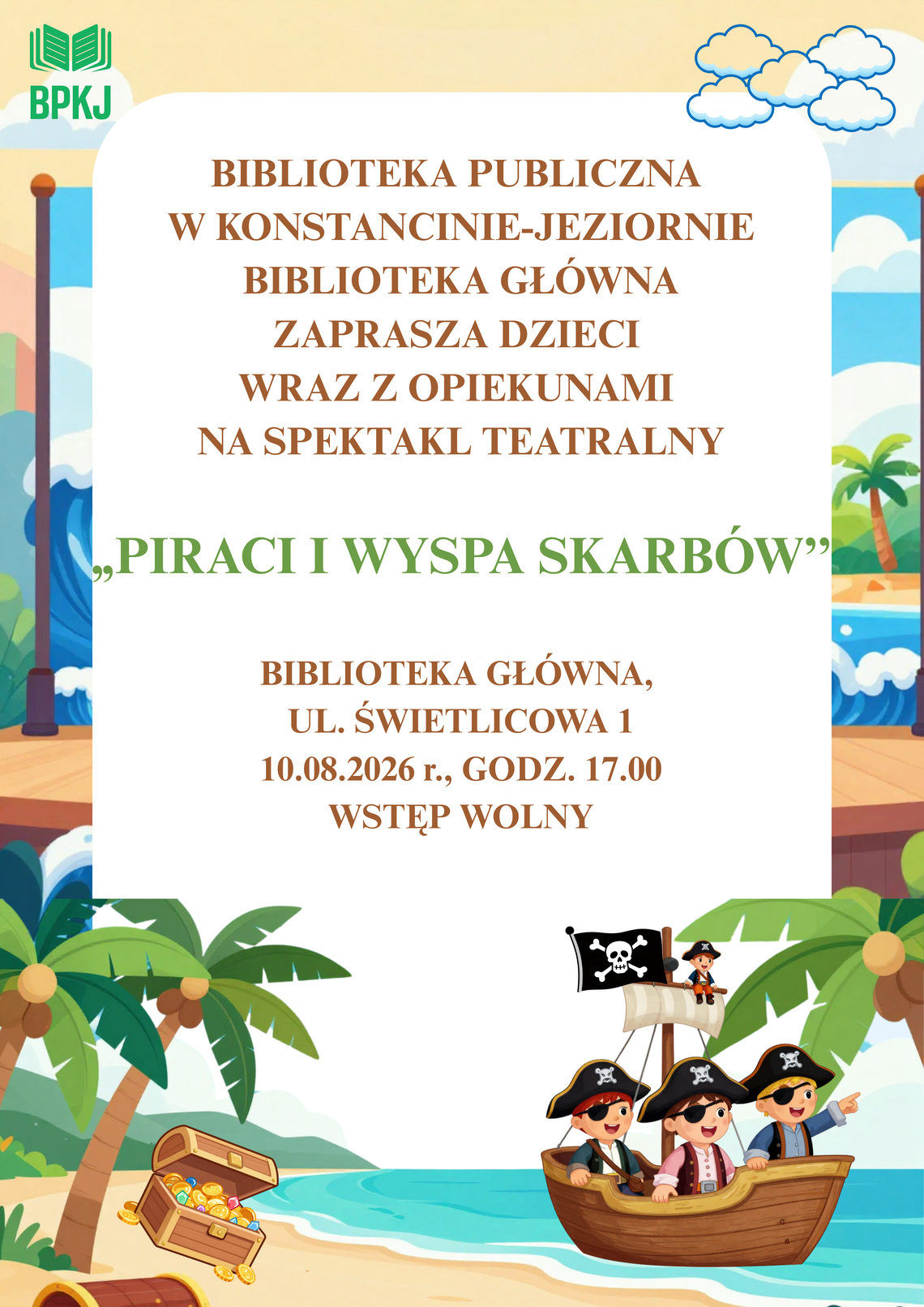 ,,Piraci i wyspa skarbów'' - spektakl teatralny dla dzieci
