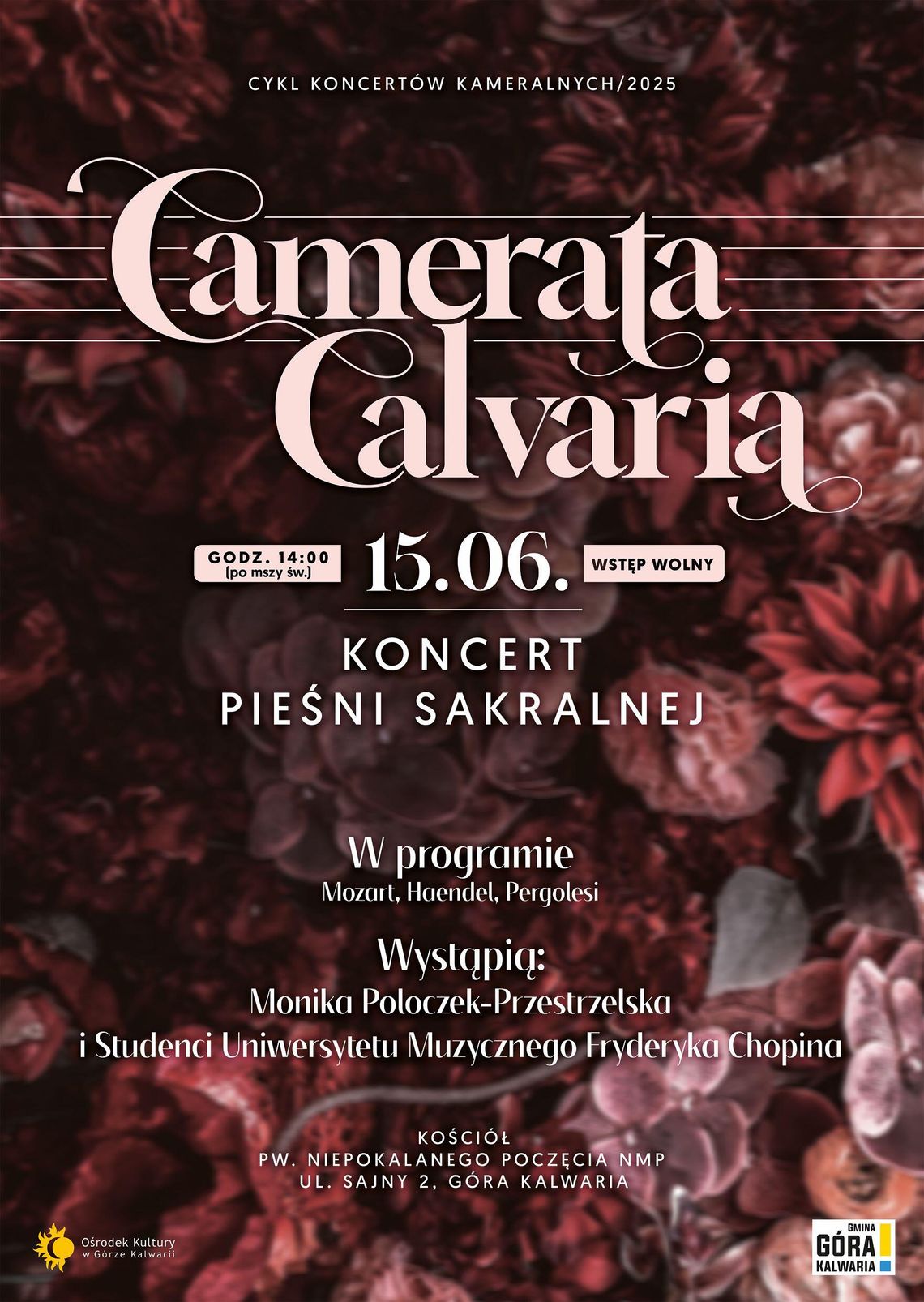 Sakralne brzmienia - koncert w ramach cyklu Camerata Calvaria Sakralne brzmienia - koncert w ramach cyklu Camerata Calvaria