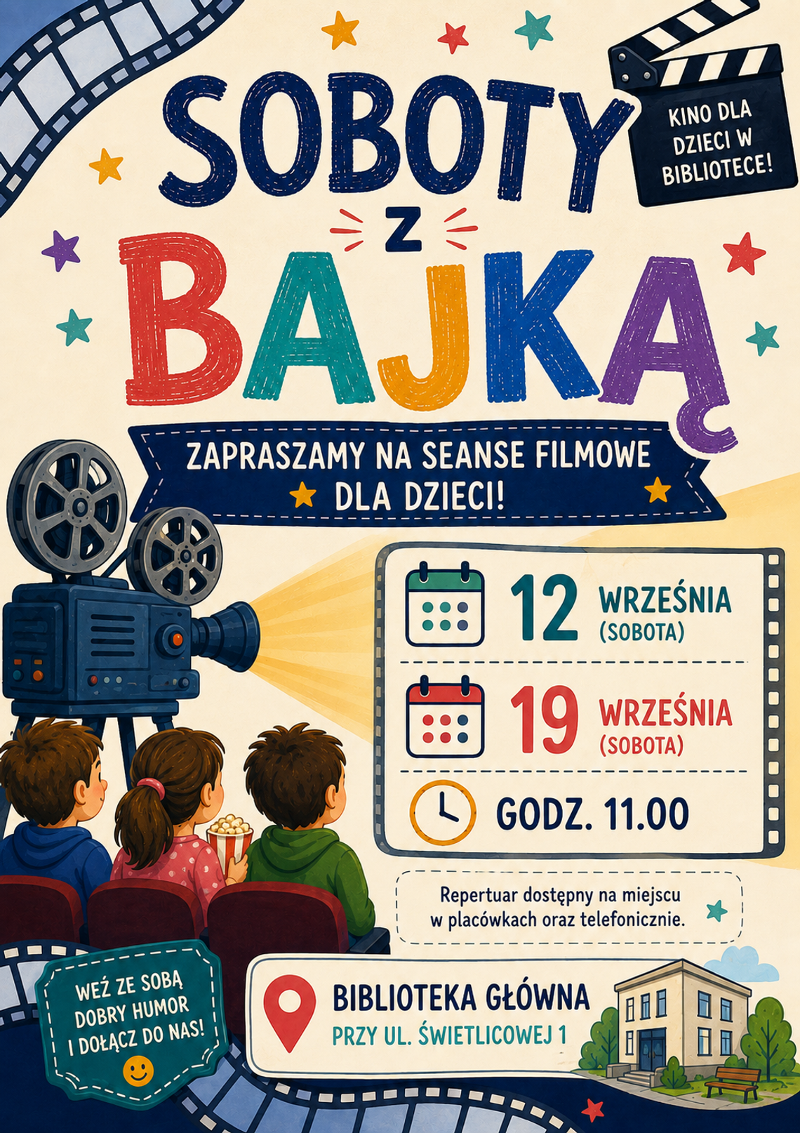 Seans filmowy dla dzieci z cyklu ,,Sobota z bajką''