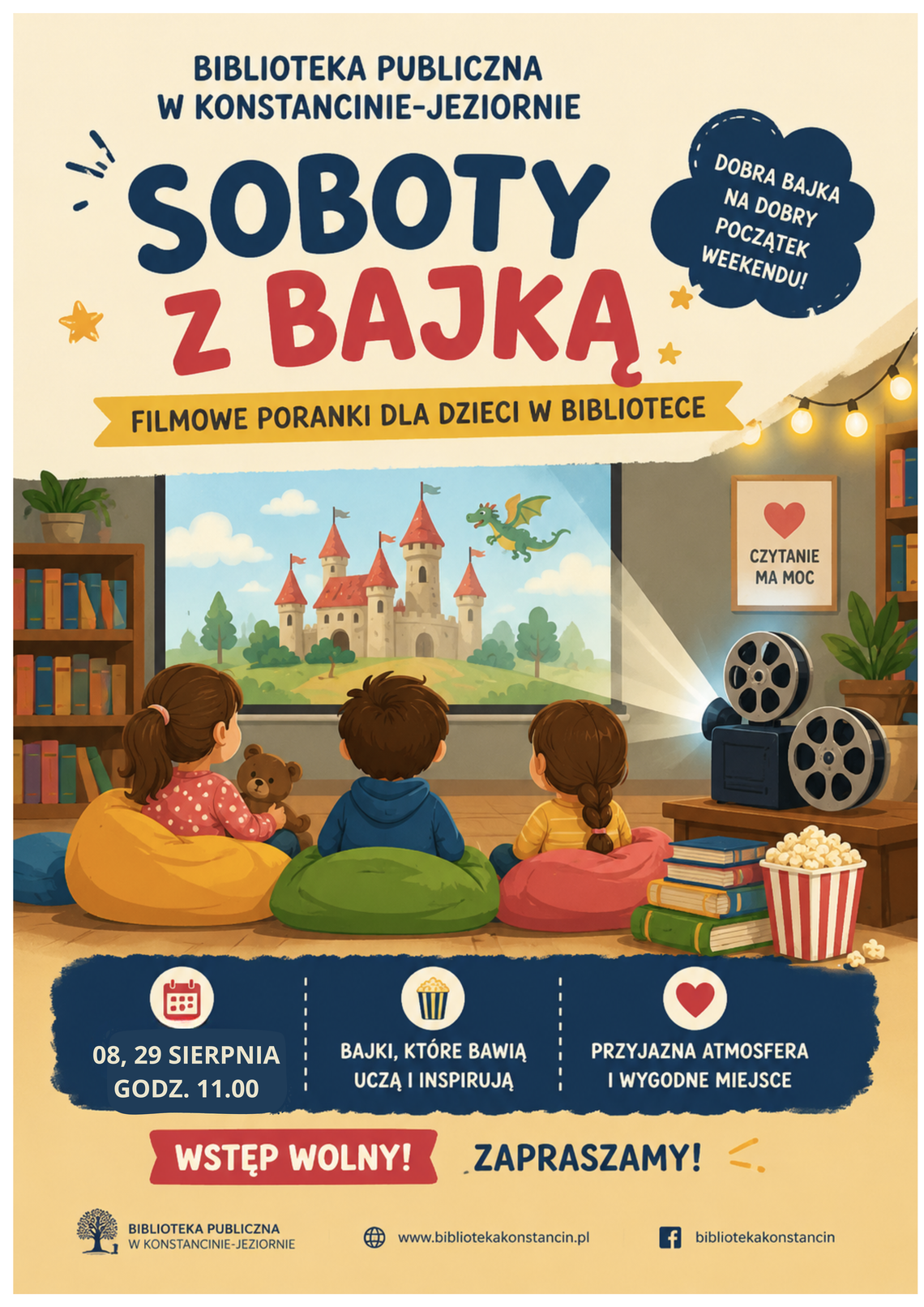 Seans filmowy dla dzieci z cyklu ,,Spotkanie z bajką''