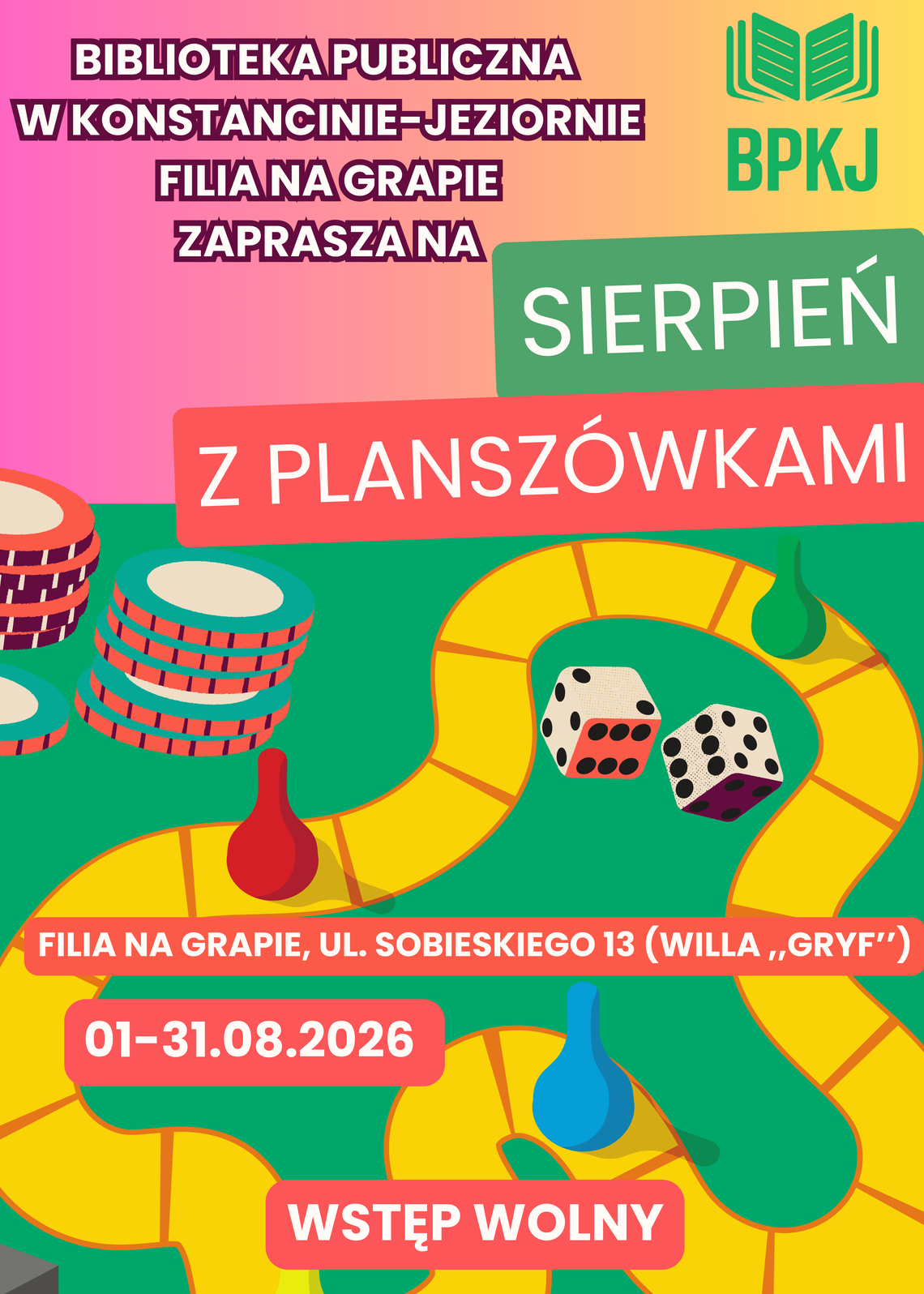 Sierpień z planszówkami w filii na Grapie