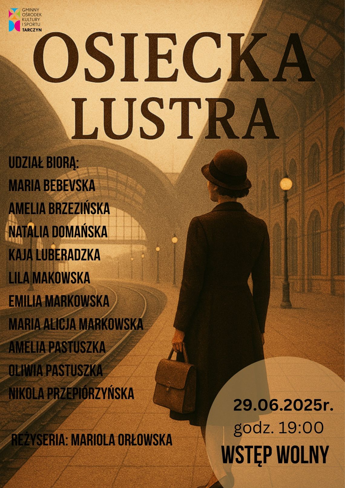 Spektakl grupy teatralnej ,,Teatralnik"  - ,,Osiecka: Lustra"
