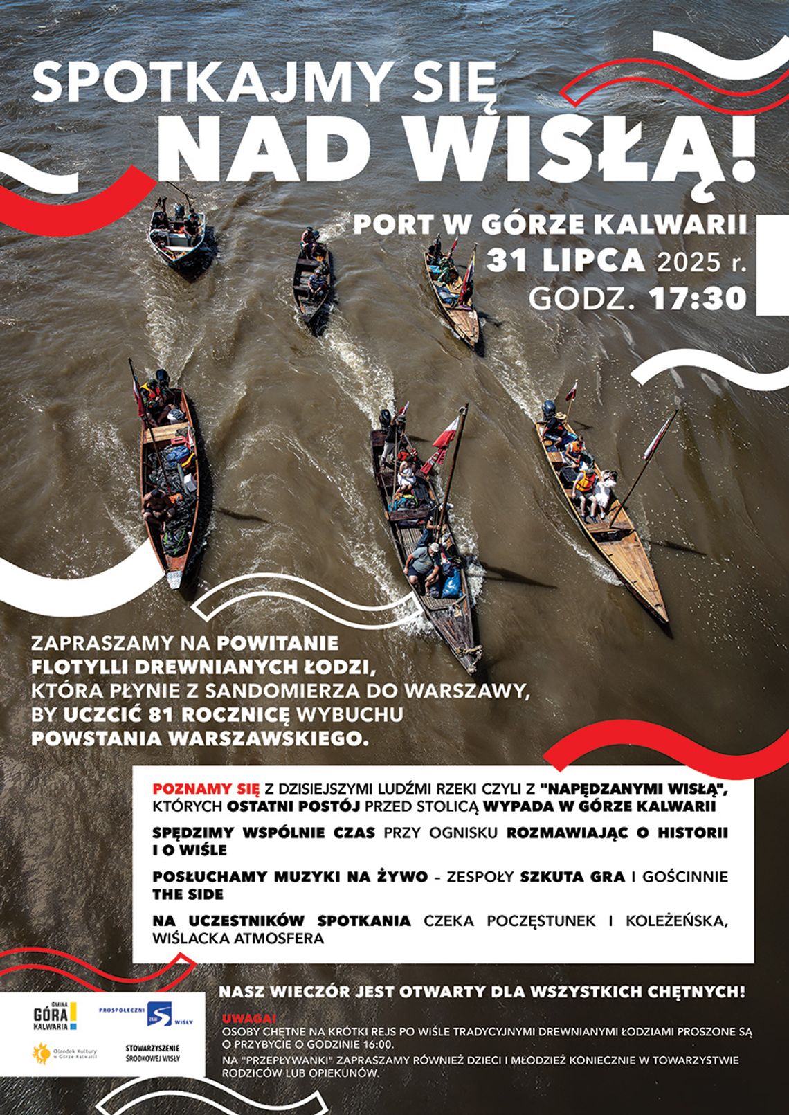 Spotkajmy się nad Wisłą - powitanie flotylli i koncerty Spotkajmy się nad Wisłą - powitanie flotylli i koncerty