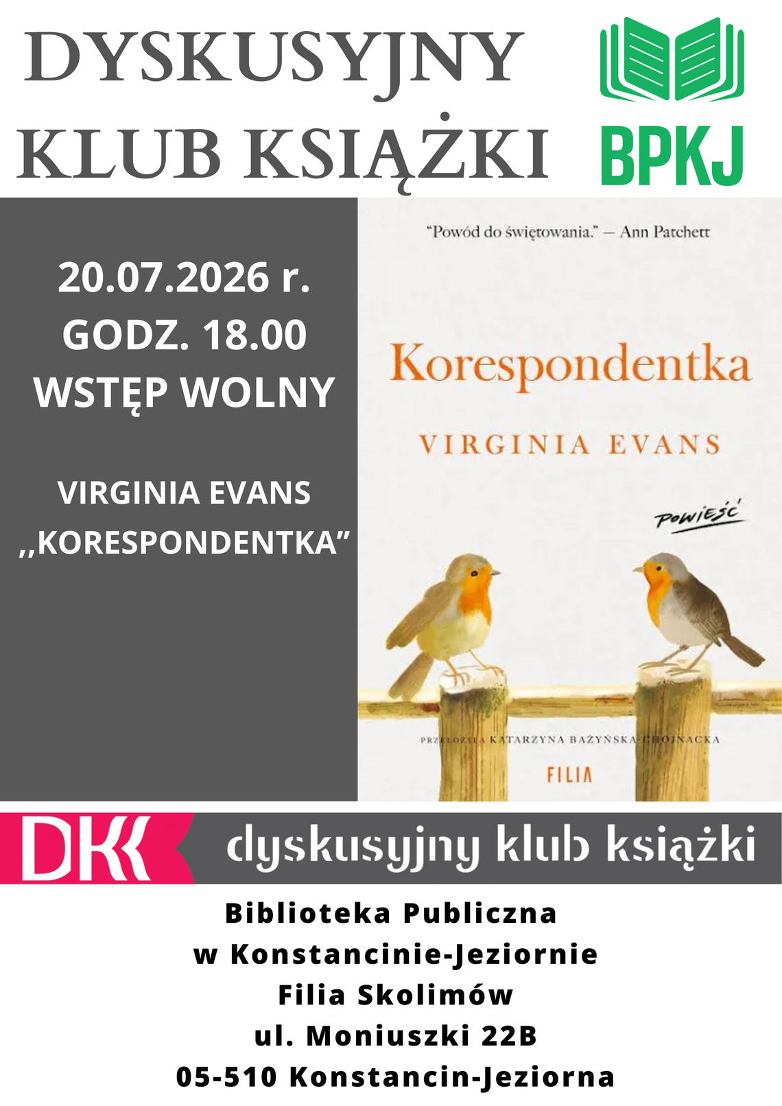 Spotkanie Dyskusyjnego Klubu Książki