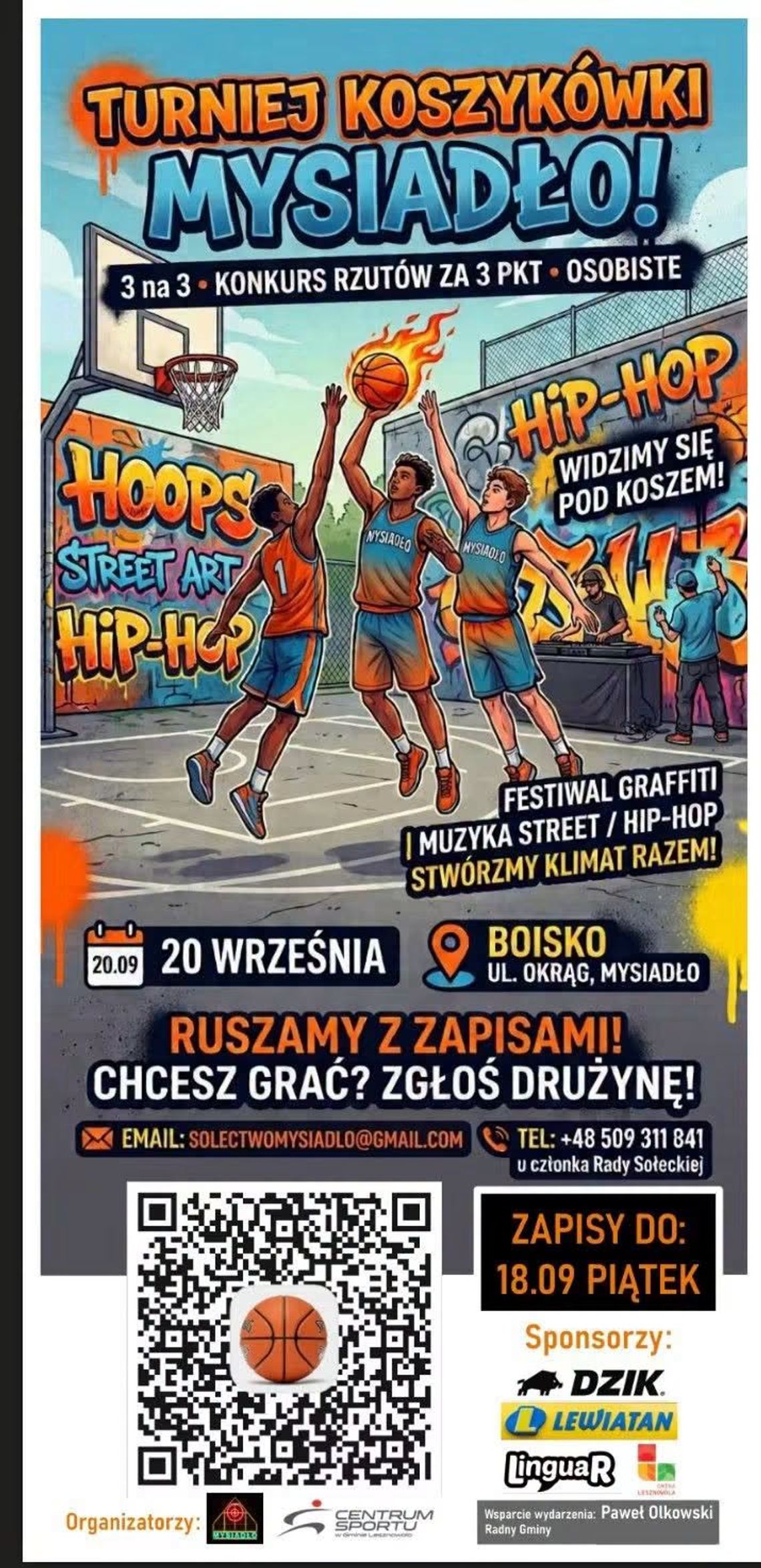 Turniej koszykówki 3x3 w Mysiadle Turniej koszykówki 3x3 w Mysiadle