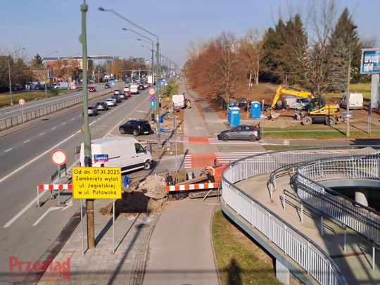 Ruszyła przebudowa skrzyżowania Puławskiej i Jagielskiej - 13.jpg