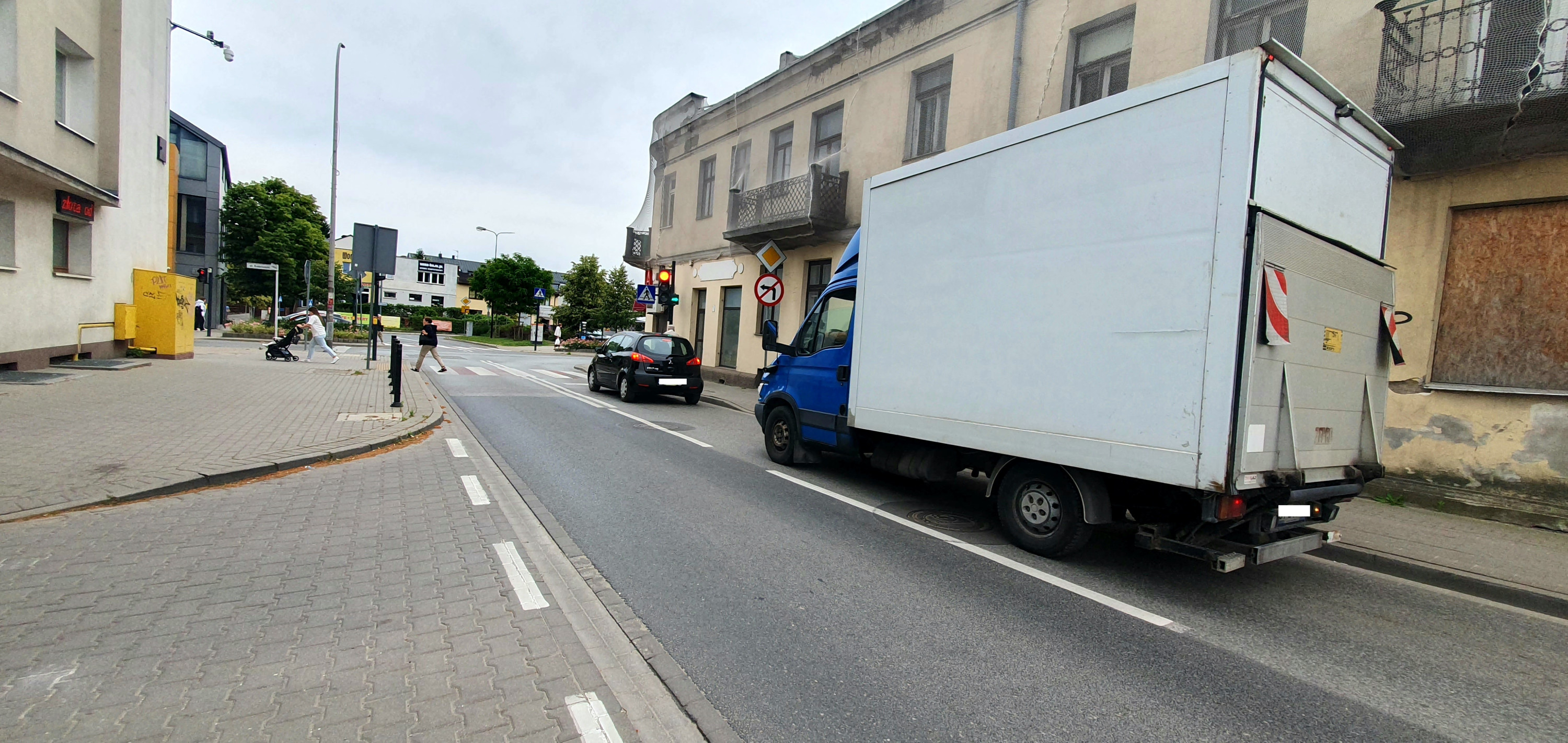 ulica Nadarzyńska w Piasecznie po zmianie organizacji ruchu